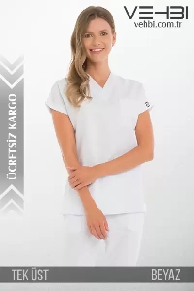V Yaka Doktor-Hemşire Forma Üst (Alpaka Kumaş-Dr Greys-Bayan) V Yaka Doktor-Hemşire Forma Üst (Alpaka Kumaş-Dr Greys-Bayan)
