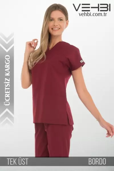 V Yaka Doktor-Hemşire Forma Üst (Alpaka Kumaş-Dr Greys-Bayan) V Yaka Doktor-Hemşire Forma Üst (Alpaka Kumaş-Dr Greys-Bayan)