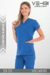 V Yaka Doktor-Hemşire Forma Üst (Alpaka Kumaş-Dr Greys-Bayan) V Yaka Doktor-Hemşire Forma Üst (Alpaka Kumaş-Dr Greys-Bayan)