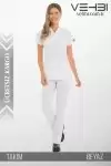 Zarf Yaka Doktor-Hemşire Forma Takım (Alpaka Kumaş-Yarasa Kol-Bayan) Zarf Yaka Doktor-Hemşire Forma Takım (Alpaka Kumaş-Yarasa Kol-Bayan)