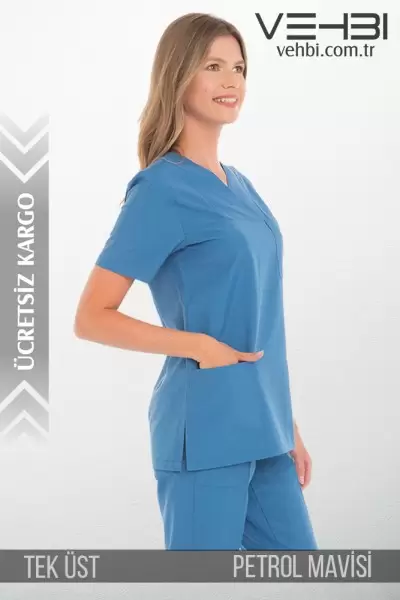 Zarf Yaka Doktor-Hemşire Forma Üst (Terikoton Kumaş-Klasik Kol-Bayan) Zarf Yaka Doktor-Hemşire Forma Üst (Terikoton Kumaş-Klasik Kol-Bayan)