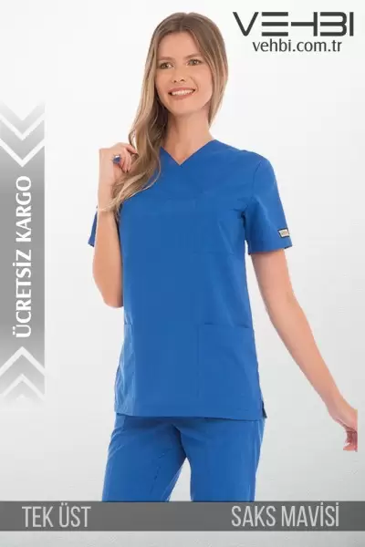Zarf Yaka Doktor-Hemşire Forma Üst (Terikoton Kumaş-Klasik Kol-Bayan) Zarf Yaka Doktor-Hemşire Forma Üst (Terikoton Kumaş-Klasik Kol-Bayan)