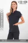 Zarf Yaka Doktor-Hemşire Forma Üst (Terikoton Kumaş-Yarasa Kol-Bayan)
