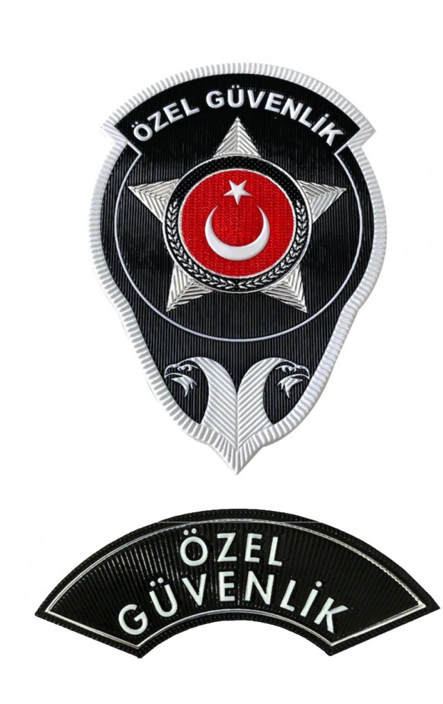 Özel Güvenlik 3D Metalize Arma Apolet Seti