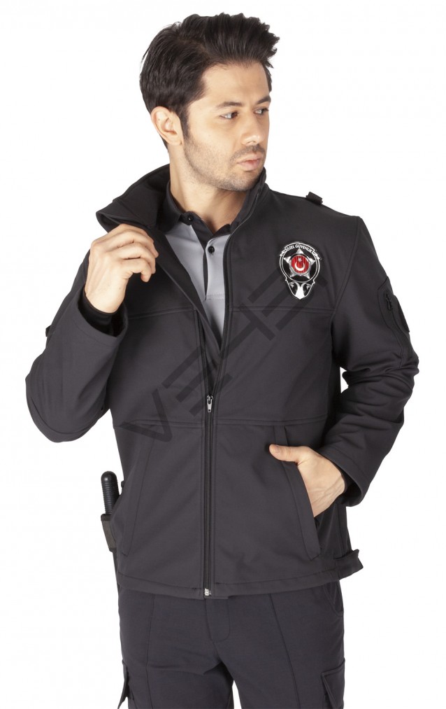 Yeni Tip Kamu Özel Güvenlik Erkek Softshell Mont - 3D Arma Hediyeli