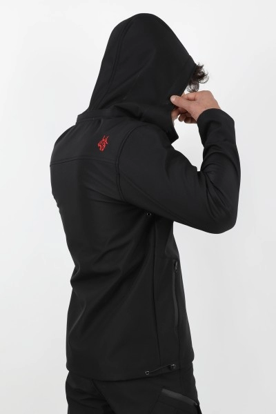 Obrano Outdoor Siyah Mont Kapüşonlu Softshell Obrano Outdoor Siyah Mont Kapüşonlu Softshell