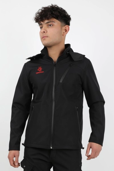 Obrano Outdoor Siyah Mont Kapüşonlu Softshell Obrano Outdoor Siyah Mont Kapüşonlu Softshell