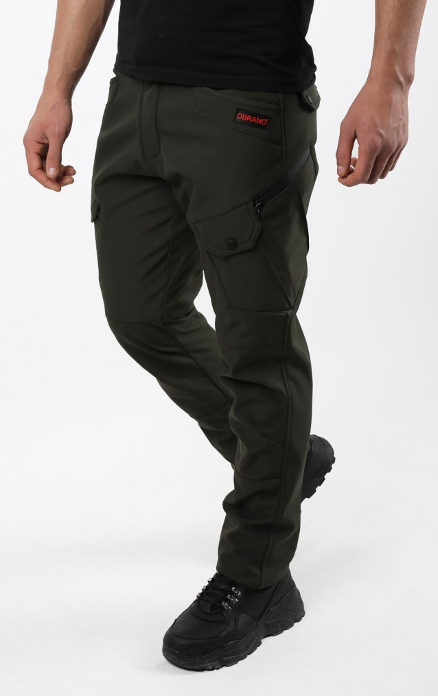 Obrano Outdoor Softshell Tactical Haki Yeşil Pantolon Su Rüzgar Geçirmez İçi Polarlı