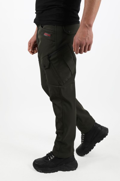 Obrano Outdoor Softshell Tactical Haki Yeşil Pantolon Su Rüzgar Geçirmez İçi Polarlı