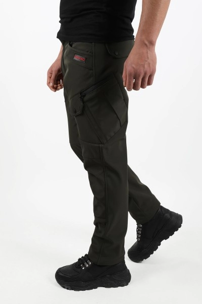 Obrano Outdoor Softshell Tactical Haki Yeşil Pantolon Su Rüzgar Geçirmez İçi Polarlı