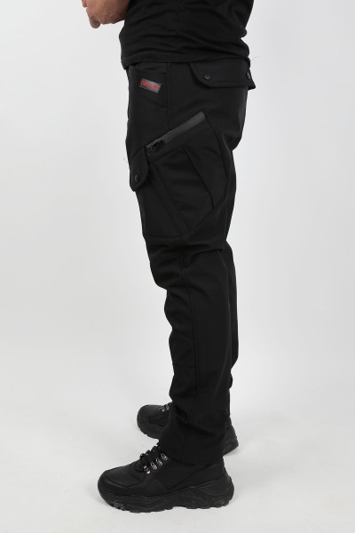 Obrano Outdoor Softshell Tactical Siyah Pantolon Su Rüzgar Geçirmez İçi Polarlı