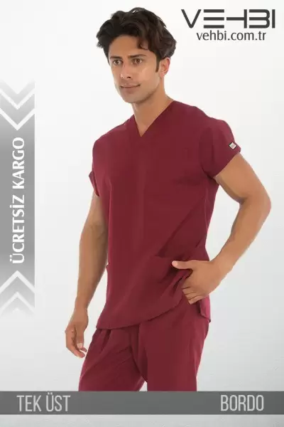 V Yaka Doktor-Hemşire Forma Üst (Alpaka Kumaş-Dr Greys-Erkek) V Yaka Doktor-Hemşire Forma Üst (Alpaka Kumaş-Dr Greys-Erkek)