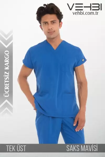 V Yaka Doktor-Hemşire Forma Üst (Alpaka Kumaş-Dr Greys-Erkek) V Yaka Doktor-Hemşire Forma Üst (Alpaka Kumaş-Dr Greys-Erkek)