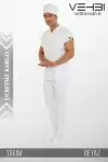 Zarf Yaka Doktor-Hemşire Forma Takım (Alpaka Kumaş-Yarasa Kol-Erkek) Zarf Yaka Doktor-Hemşire Forma Takım (Alpaka Kumaş-Yarasa Kol-Erkek)