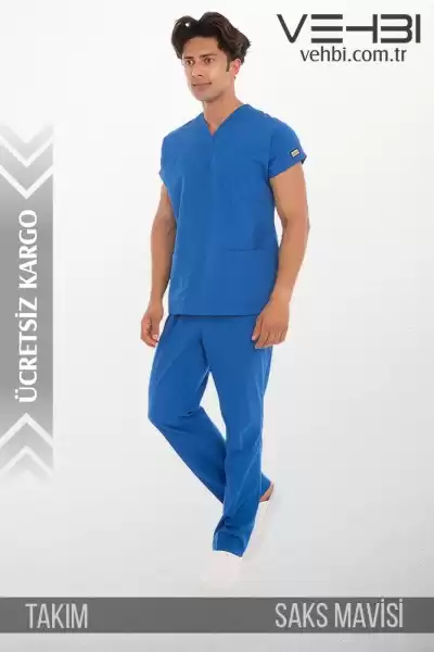 Zarf Yaka Doktor-Hemşire Forma Takım (Alpaka Kumaş-Yarasa Kol-Erkek) Zarf Yaka Doktor-Hemşire Forma Takım (Alpaka Kumaş-Yarasa Kol-Erkek)