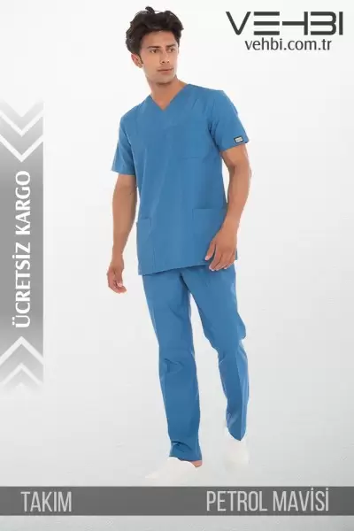 Zarf Yaka Doktor-Hemşire Forma Takım (Terikoton Kumaş-Klasik Kol-Erkek) Zarf Yaka Doktor-Hemşire Forma Takım (Terikoton Kumaş-Klasik Kol-Erkek)