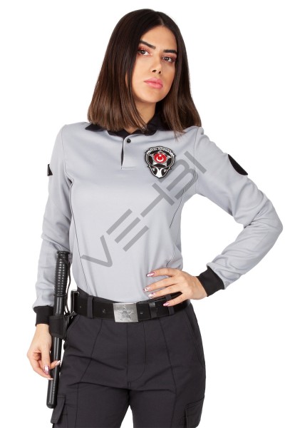 Yeni Tip Kamu Özel Güvenlik Kadın Kışlık Uzun Kol Tişört (İçi Şardonlu) - 3D Arma Hediyeli Yeni Tip Kamu Özel Güvenlik Kadın Kışlık Uzun Kol Tişört (İçi Şardonlu) - 3D Arma Hediyeli