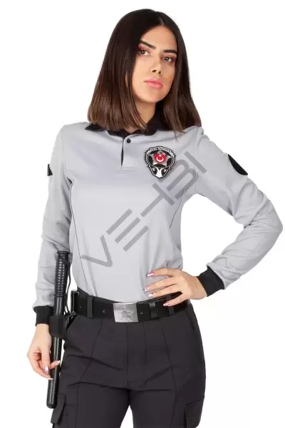 Yeni Tip Kamu Özel Güvenlik Kadın Kışlık Uzun Kol Tişört (İçi Şardonlu) - 3D Arma Hediyeli Yeni Tip Kamu Özel Güvenlik Kadın Kışlık Uzun Kol Tişört (İçi Şardonlu) - 3D Arma Hediyeli
