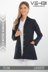 Klasik Yaka Kadın Ceket Kısa Önlük (Alpaka Kumaş)