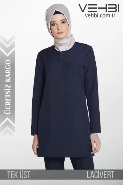 Uzun Kollu Tesettür Forma Üst (Sıfır Yaka-Alpaka Kumaş) Uzun Kollu Tesettür Forma Üst (Sıfır Yaka-Alpaka Kumaş)