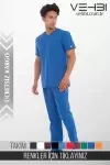 Zarf Yaka Doktor-Hemşire Forma Takım (Terikoton Kumaş-Klasik Kol-Erkek) Zarf Yaka Doktor-Hemşire Forma Takım (Terikoton Kumaş-Klasik Kol-Erkek)