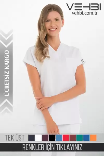 V Yaka Doktor-Hemşire Forma Üst (Alpaka Kumaş-Dr Greys-Bayan) V Yaka Doktor-Hemşire Forma Üst (Alpaka Kumaş-Dr Greys-Bayan)
